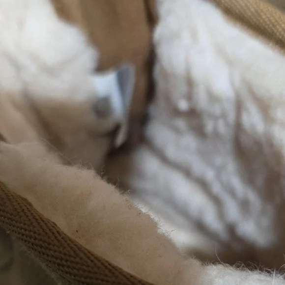 UGG Tan Ankle Boots with Red Accents - Picture 4 of 5